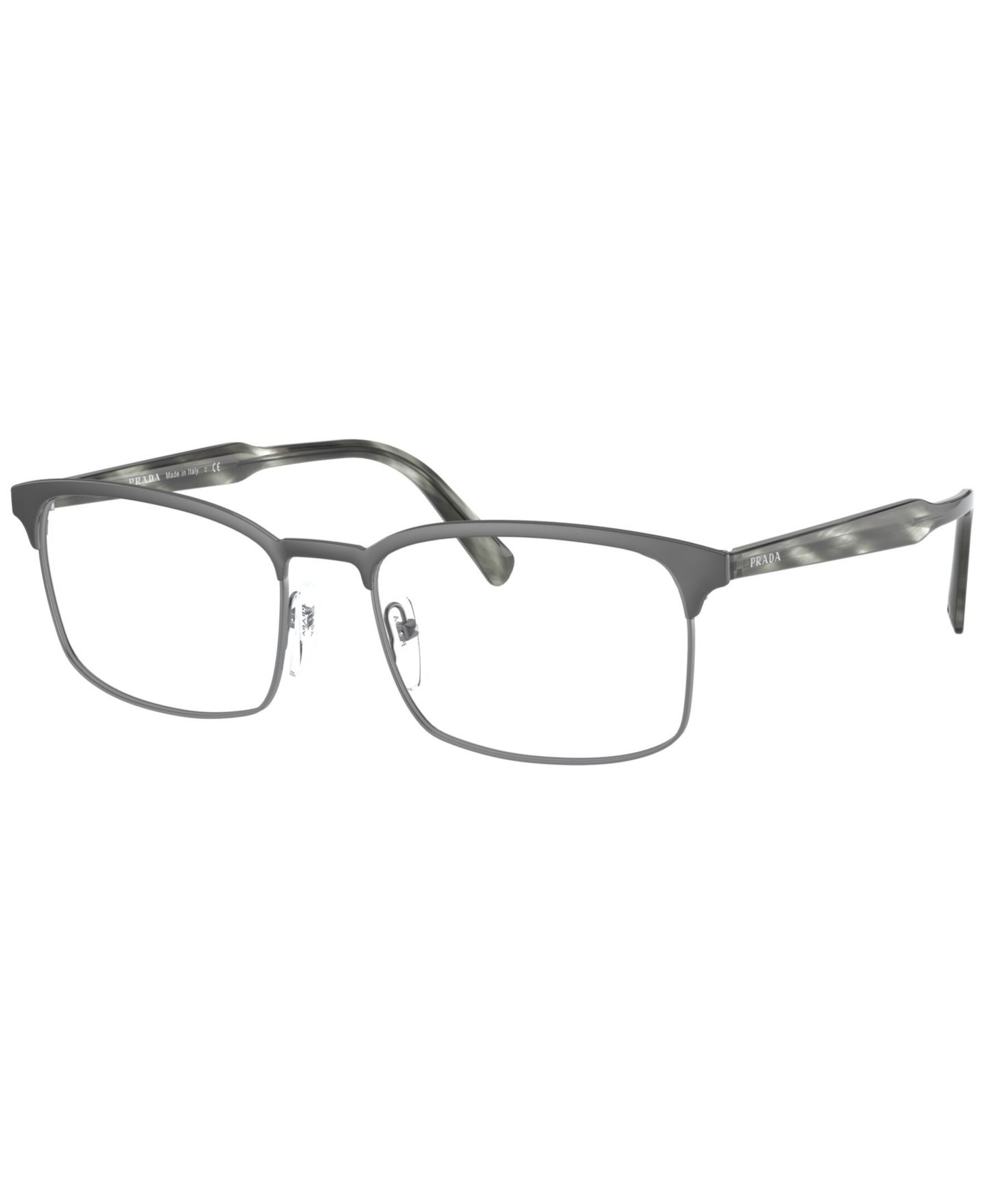 Мужские очки PRADA PR 54WV Rectangle Eyeglasses, цвет: Графитовый — фото 1
