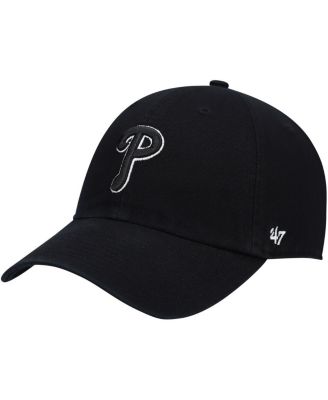 Men's Philadelphia Phillies Black On Black Logo Clean Up Adjustable Hat ...
