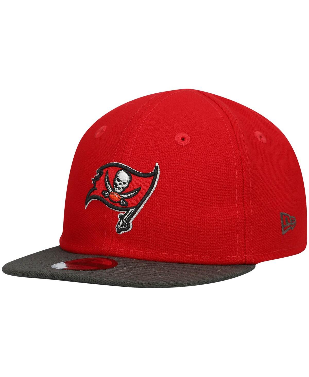 New Era Babies' Infant Unisex Red And Pewter Tampa Bay Buccaneers My 1st 9fifty Adjustable Hat In Red,pewter