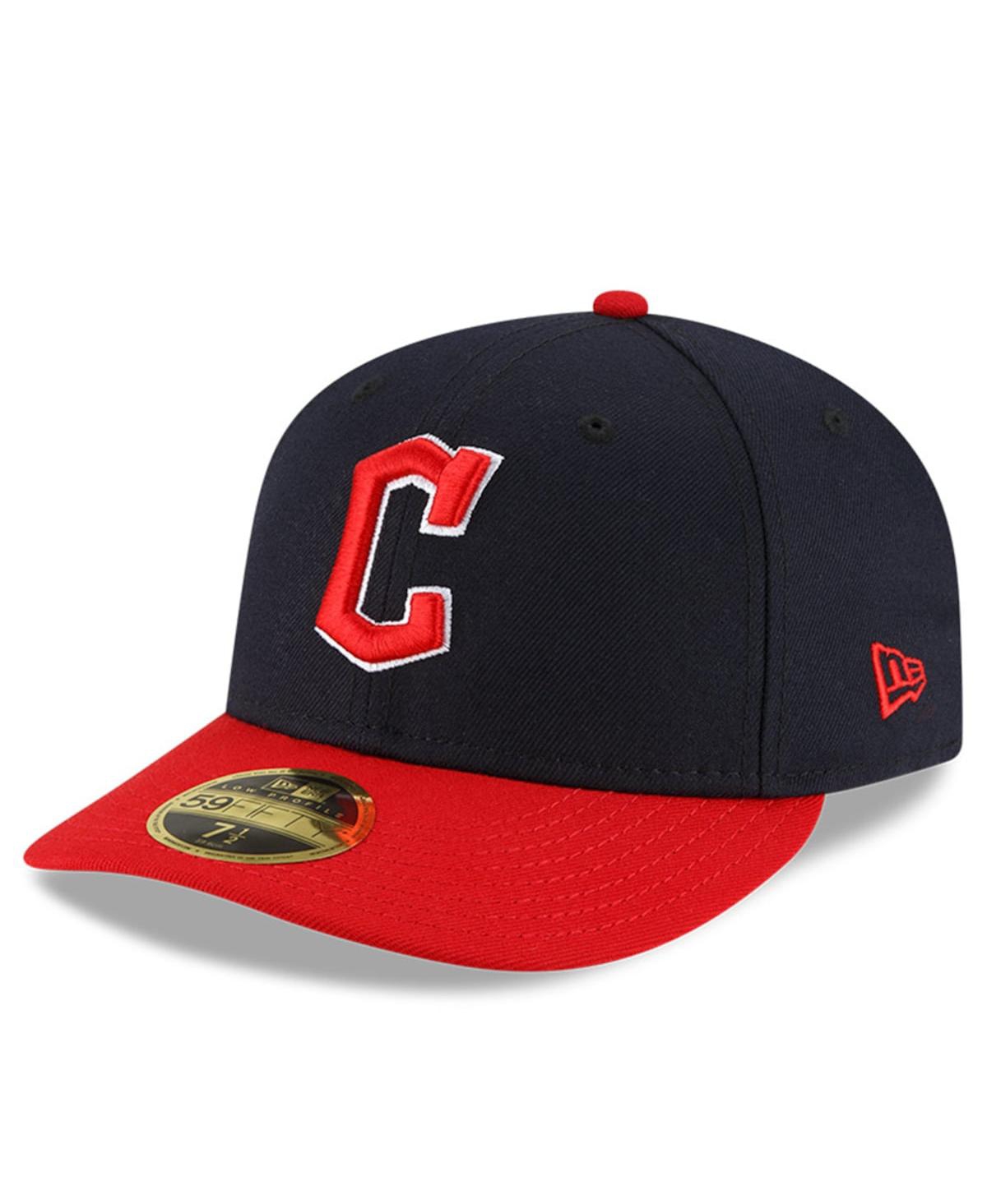 Shop New Era Men's Navy, Red Cleveland Guardians Authentic Collection On-field Home Low Profile 59fifty Fitted Ha In Navy,red