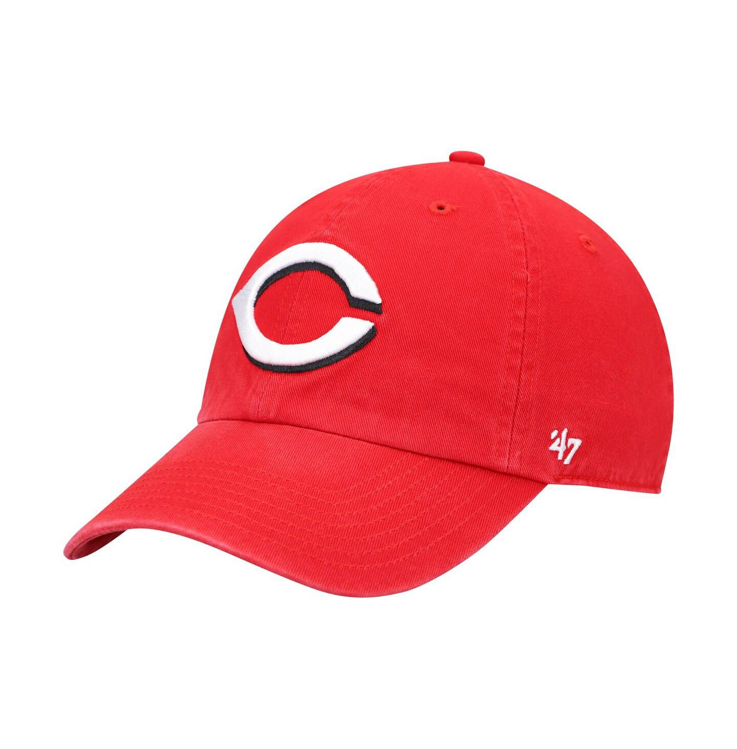Детская кепка '47 Brand Youth Unisex Red Cincinnati Reds Team Logo Clean Up Adjustable Hat — фото 2