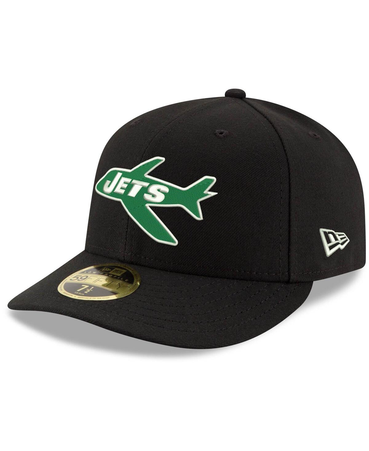 Men'sNew York Jets Omaha Throwback Low Profile 59FIFTY Fitted Hat - Black