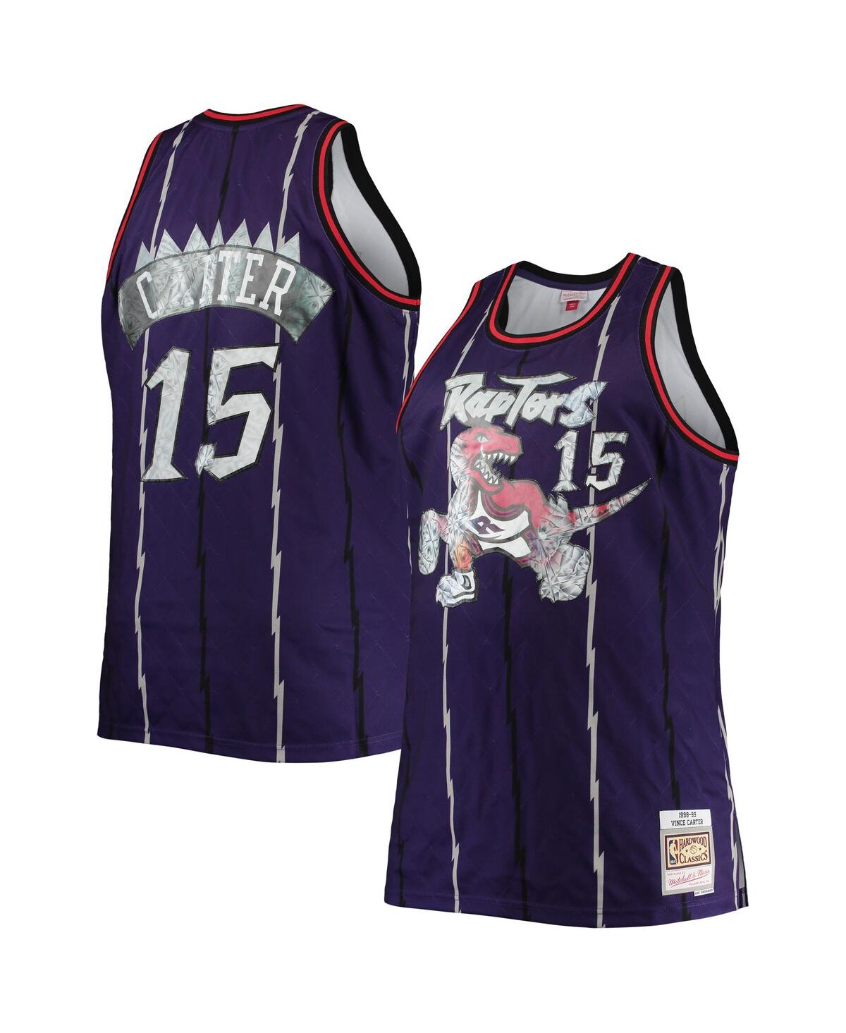 Men's Vince CarterToronto Raptors Big and Tall 1998-99 Nba 75th Anniversary Diamond Swingman Jersey - Purple