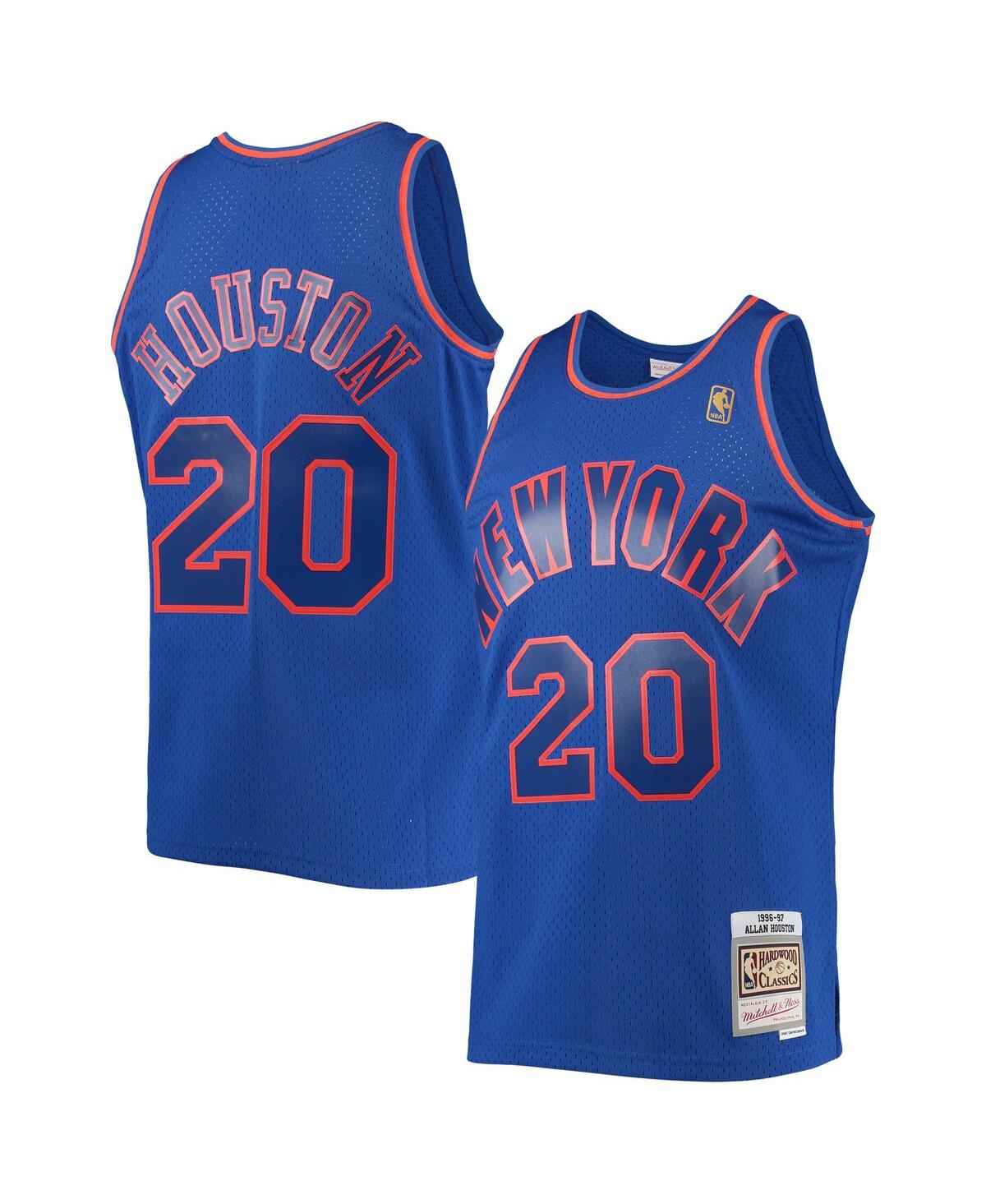 Men's Allan HoustonNew York Knicks 1996-97 Throwback Dark Swingman Jersey - Blue
