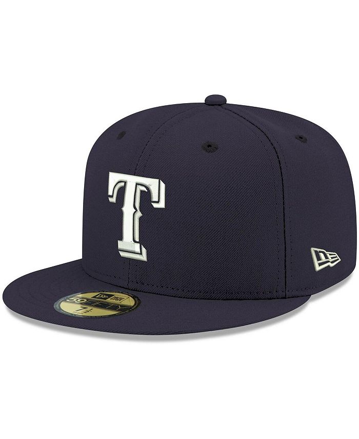 New Era Men's Navy Texas Rangers Logo White 59FIFTY Fitted Hat Macy's