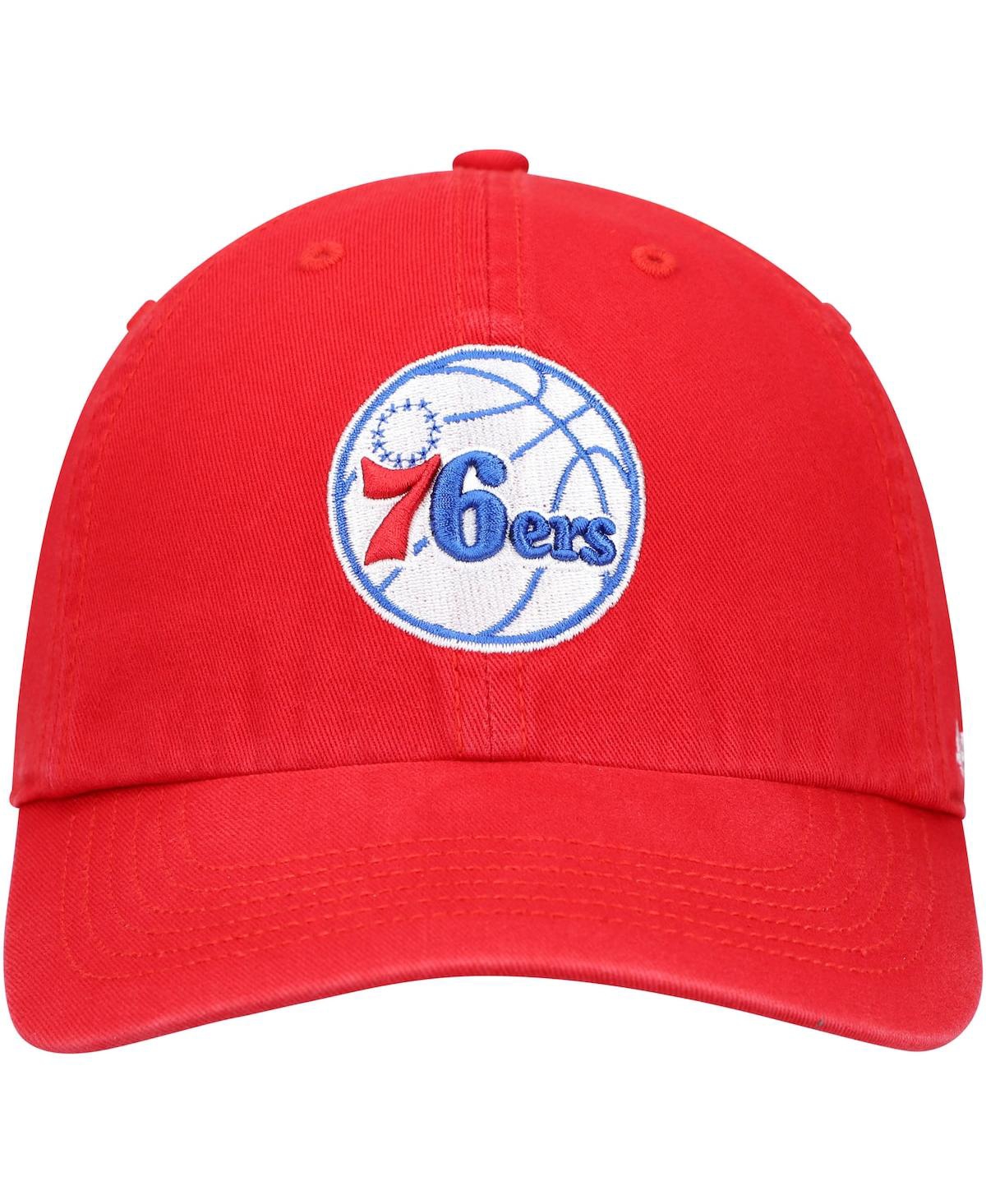 Men'sPhiladelphia 76ers Team Franchise Fitted Hat - Red