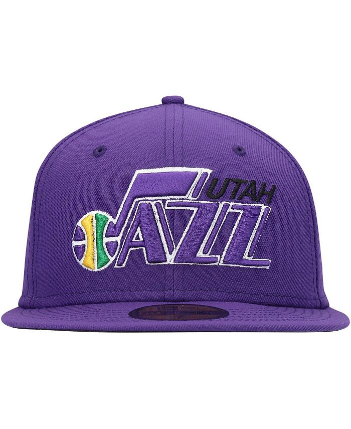 New Era Men's Purple Utah Jazz Hardwood Classics 59FIFTY Fitted Hat