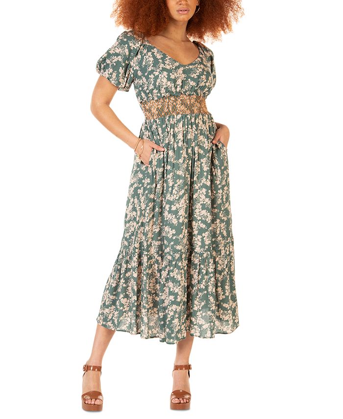 Macy's black midi dress top
