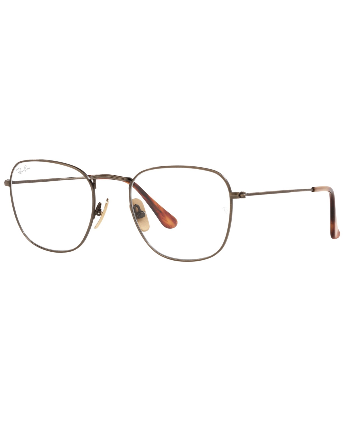 RX8157 Frank Titanium Optics Men's Square Eyeglasses - Demigloss Antique Gold-Tone