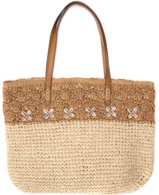 macy's straw handbags