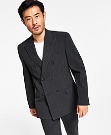Men's Slim-Fit Double-Breasted Pinstripe Suit Separate Jacket, Created for Macy's