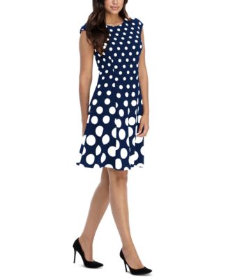 London Times Women's Printed Fit & Flare Dress - Macy's