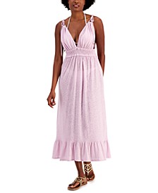 Women's Smocked Midi Dress Cover-Up, Created for Macy's