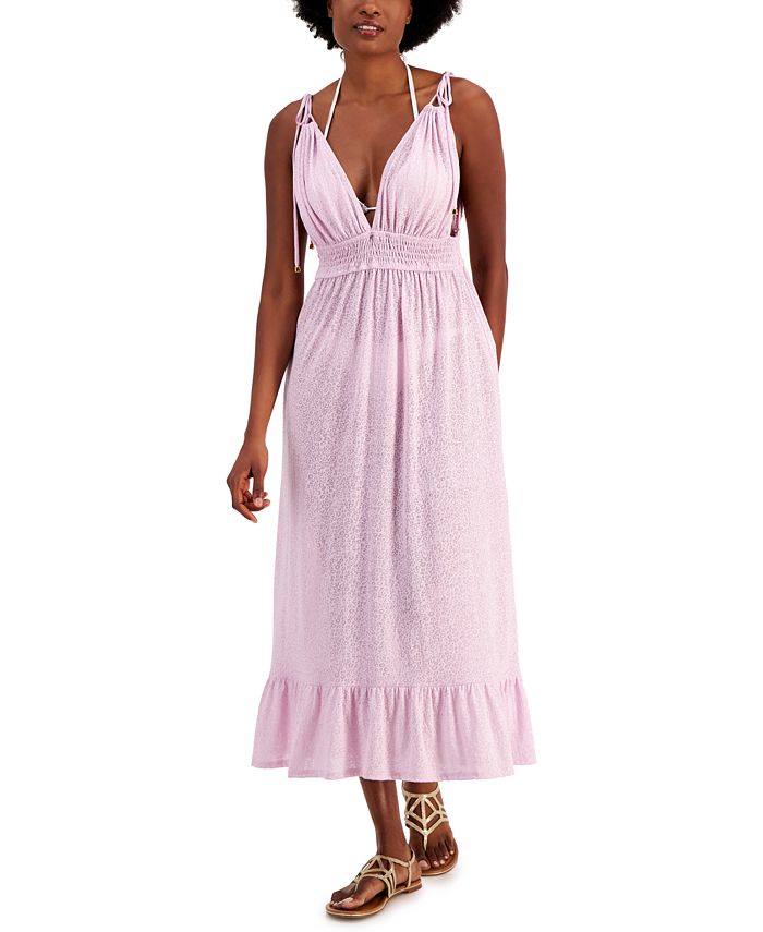 Miken Women's Smocked Midi Dress Cover-Up, Created for Macy's - Macy's