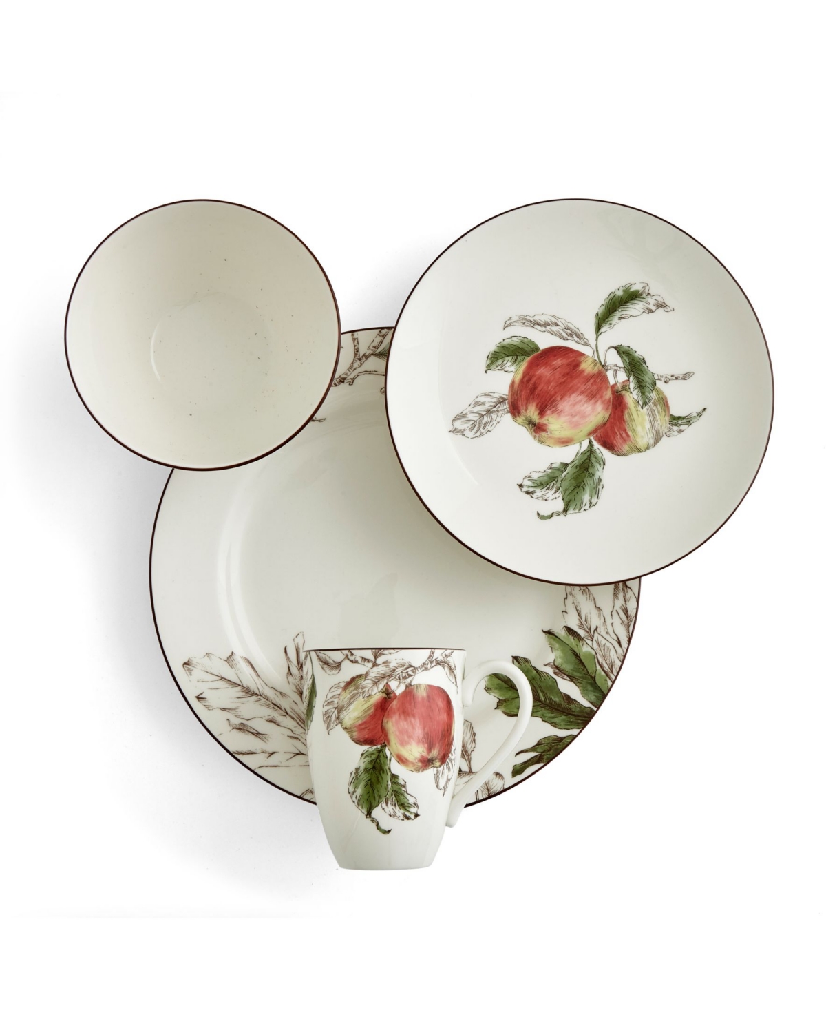 Shop Portmeirion Nature's Bounty 4 Piece Place Setting In Fig