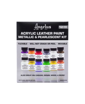 Angelus Metallic Pearlescent Acrylic Leather Paint Kit - Macy's