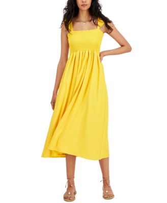 macys yellow cocktail dress