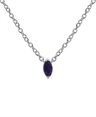 2-Pc. Set Blue Topaz Marquise Pendant Necklace & Matching Stud Earrings (3/8 ct. t.w.) in Sterling Silver (Also in Mystic Topaz & Amethyst)