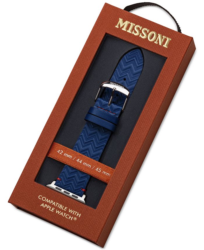 Missoni Blue Leather Strap for Apple Watch® 42mm/44mm - Macy's