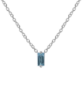 2-Pc. Set Amethyst Baguette Pendant Necklace & Matching Stud Earrings (5/8 ct. t.w.) in Sterling Silver (Also in Mystic Topaz & Blue Topaz)