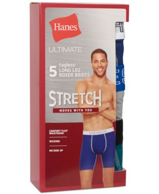 Men's 5-Pk. Ultimate&reg; Stretch Longer Leg Boxer Briefs
