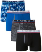 Hanes Platinum Cotton High Cut 4 Pack Brief Underwear 43C4 - Macy's