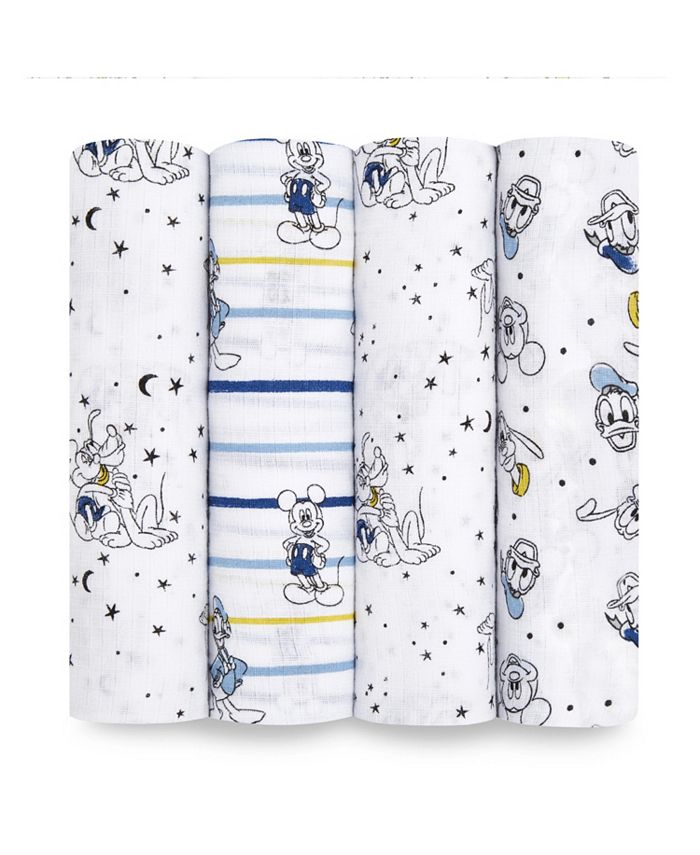 aden by aden anais Mickey Stargazer Swaddle Blankets Pack of 4