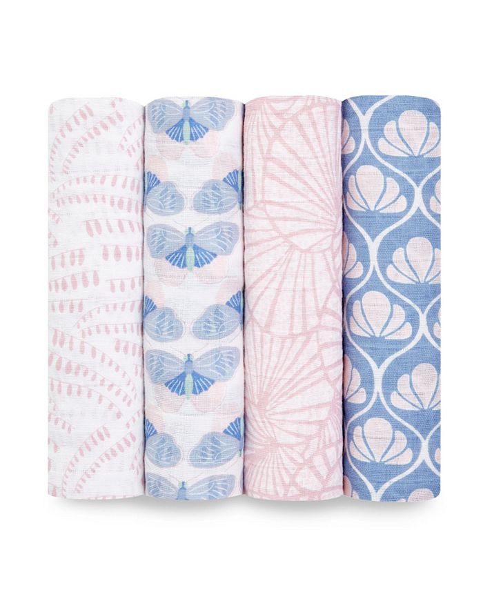aden by aden + anais Baby Girls Deco Swaddle Blankets, Pack of 4 Macy's