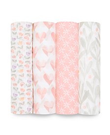 Piece of My Heart Swaddle Blankets, Pack of 4