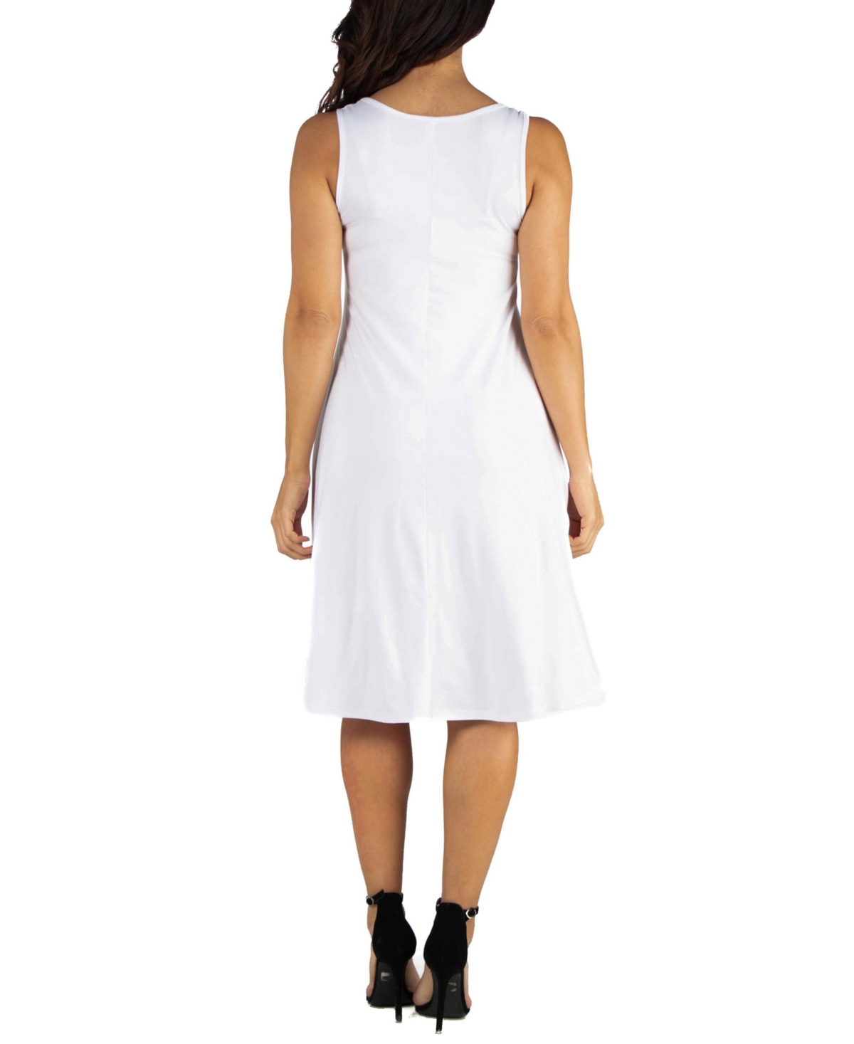 24seven Comfort Apparel Women's Sleeveless A-Line Fit and Flare Skater Dress
