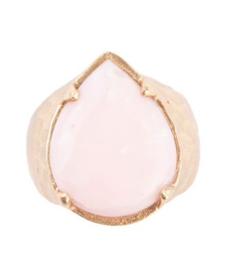 Dreamy Bronze and Genuine Pink Opal Rings