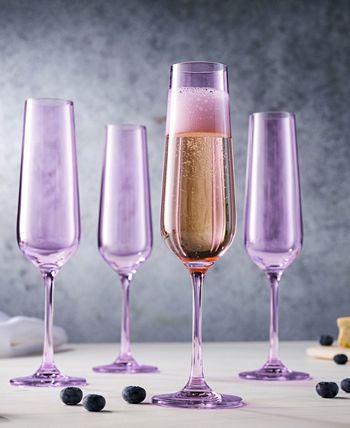 Purple champagne shop flutes