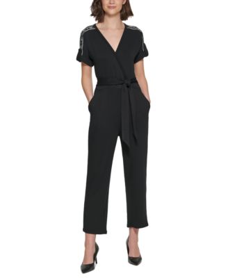 macy's black jumpsuit womens