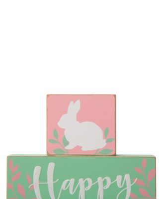 9.5"L Wooden Easter Block Table Decor