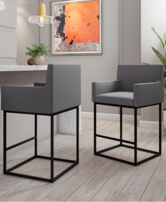 Ambassador 38" Leatherette Upholstered Counter Stool