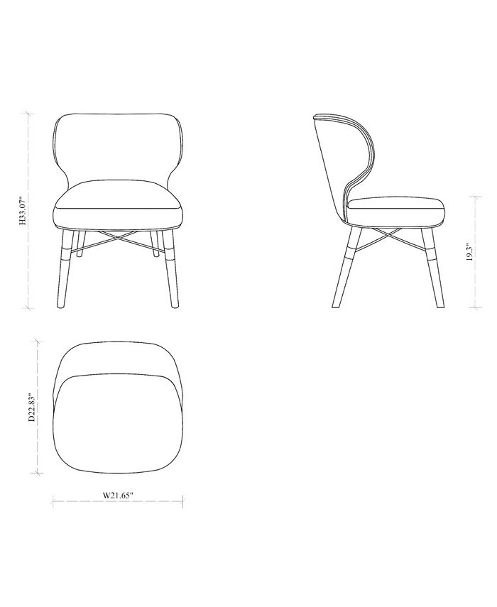 Manhattan Comfort Strine Dining Chair Macy's
