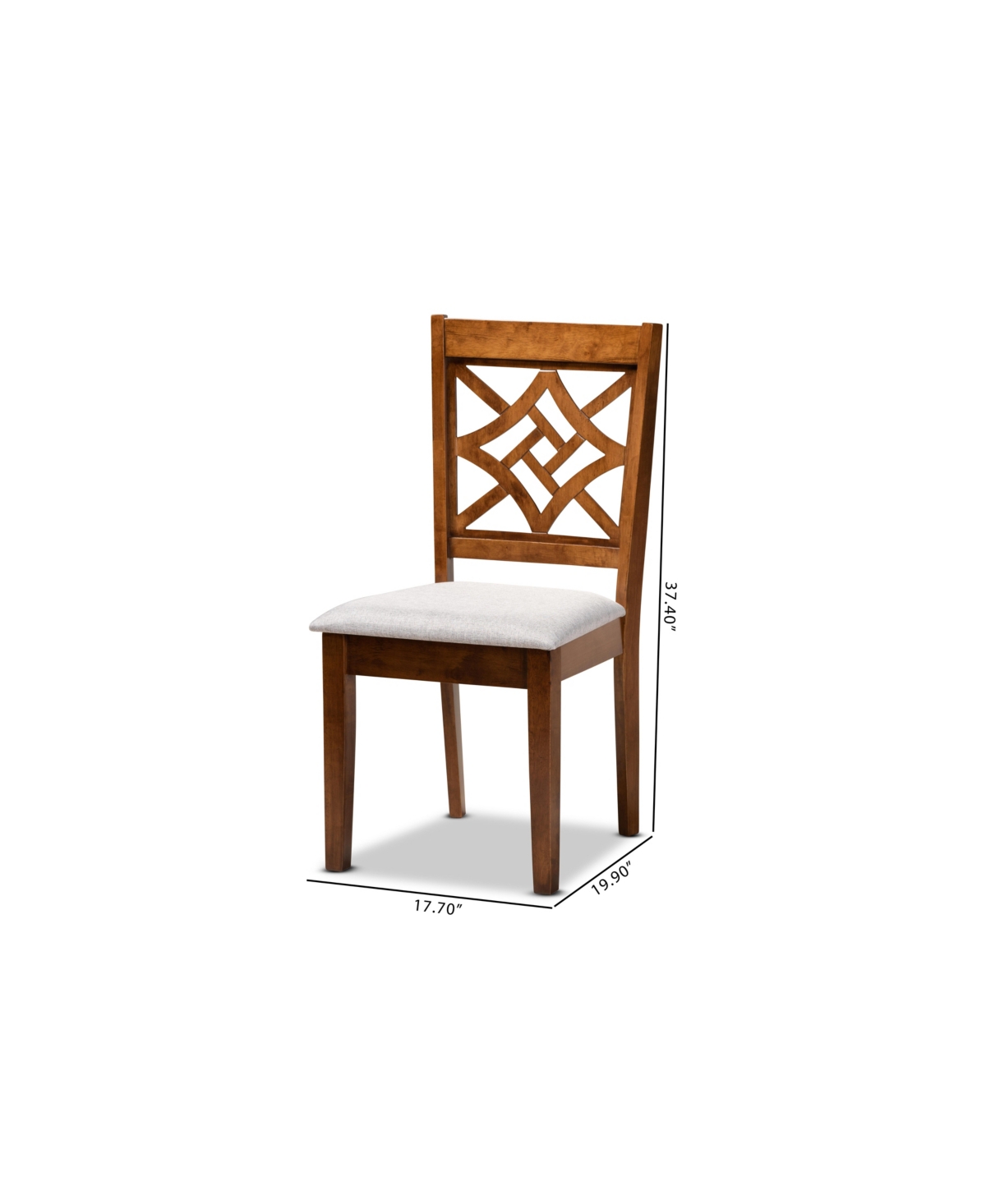 Baxton Studio Nicolette Modern And Contemporary Wood Dining Chair Set, 2 Piece
