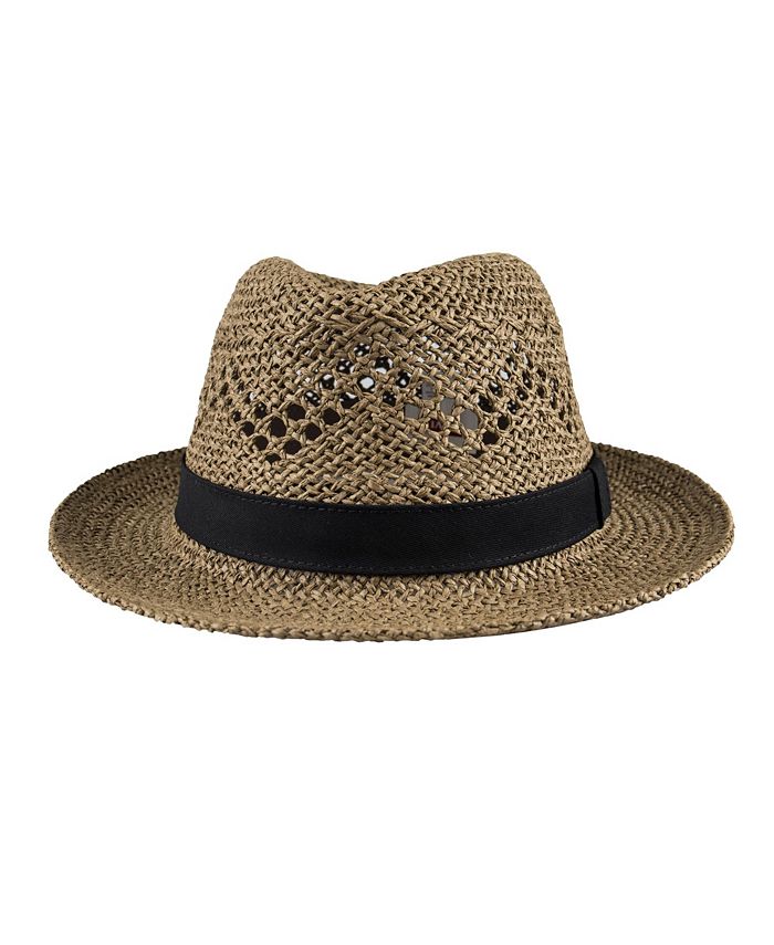 Levi's Men's Packable Open Weave Fedora Hat Macy's