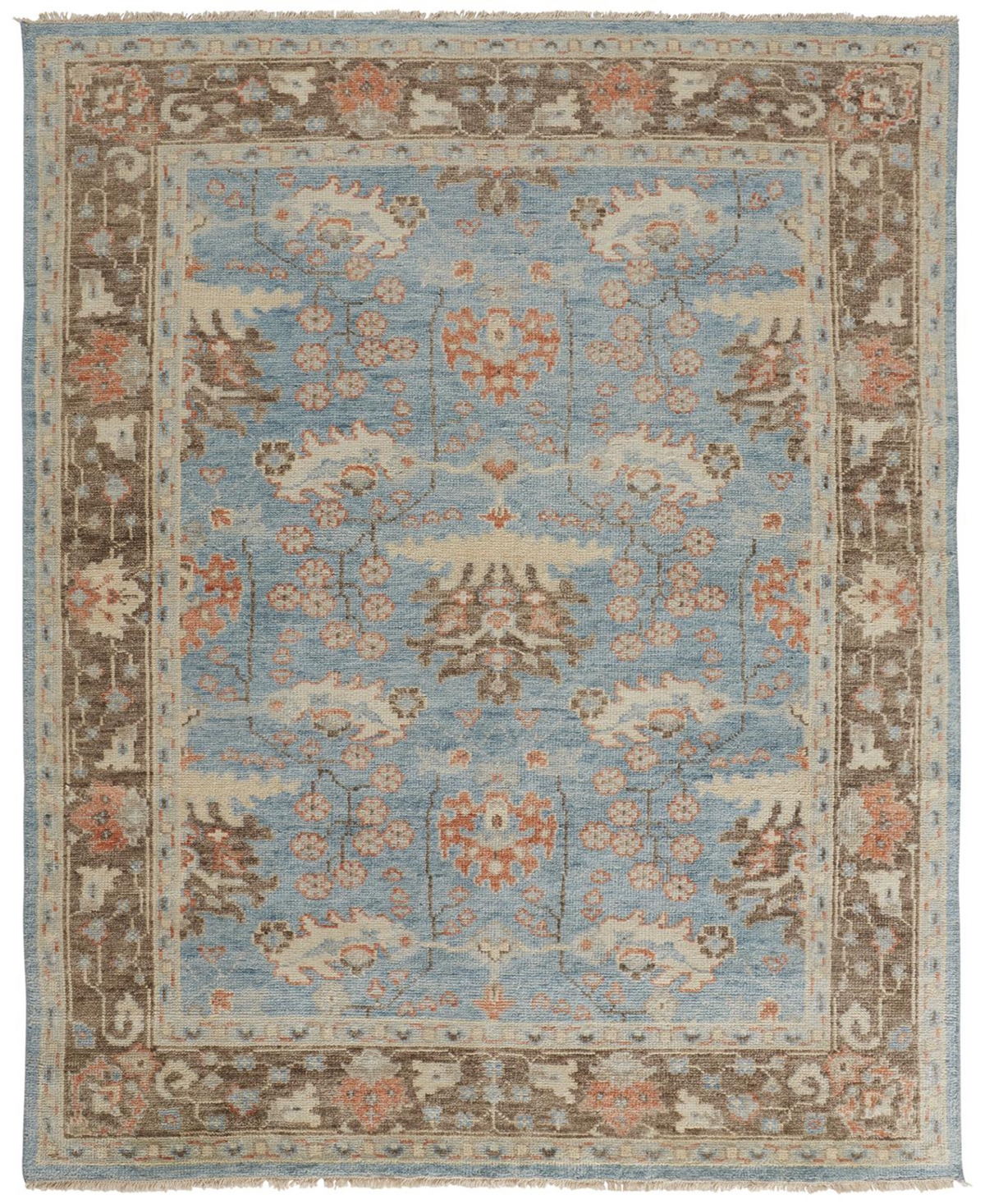 Feizy Halina HAL6710 3'6in x 5'6in Area Rug - Blue, Brown