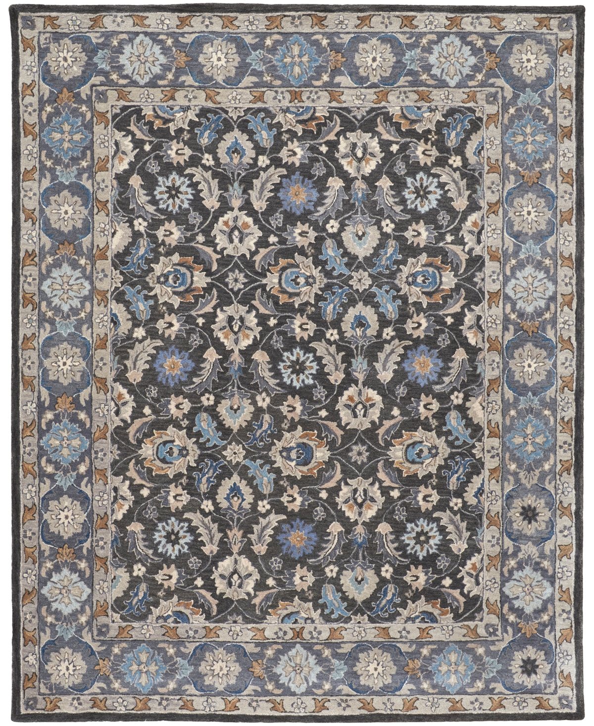 Feizy Desmet DES8643 4' x 6' Area Rug - Gray, Blue