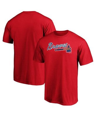 Men's Fanatics Branded Red Atlanta Braves Official Wordmark Logo T-Shirt