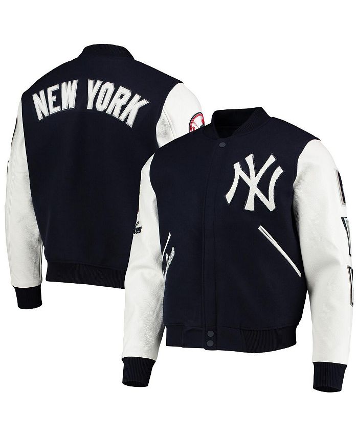 Women's New York Yankees Pro Standard Navy Wool Full-Zip Varsity Jacket
