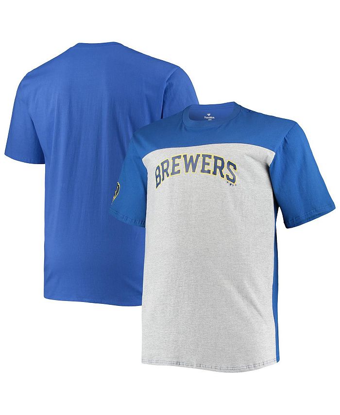 Men's Fanatics Branded Heathered Gray Milwaukee Brewers True