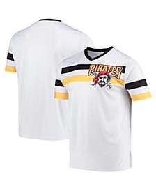 Men's White Pittsburgh Pirates Cooperstown Collection V-Neck Jersey