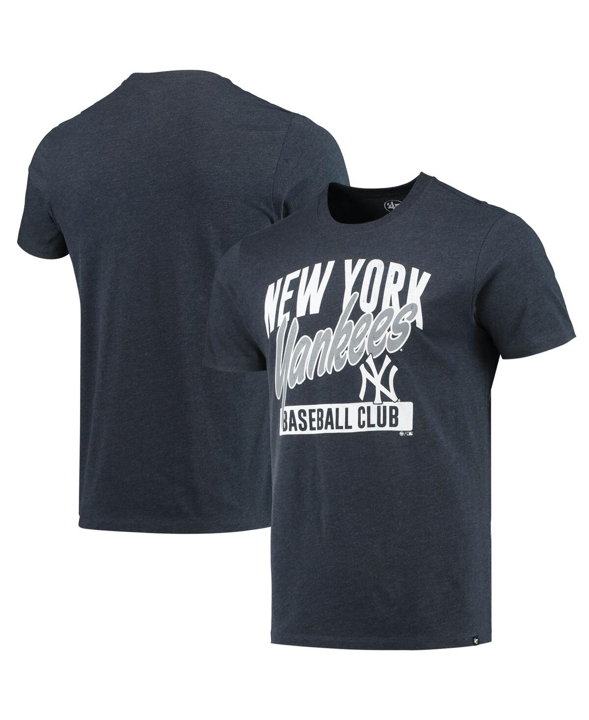 47 Brand Men's ' Heathered Navy New York Yankees Fanzone Club T-shirt