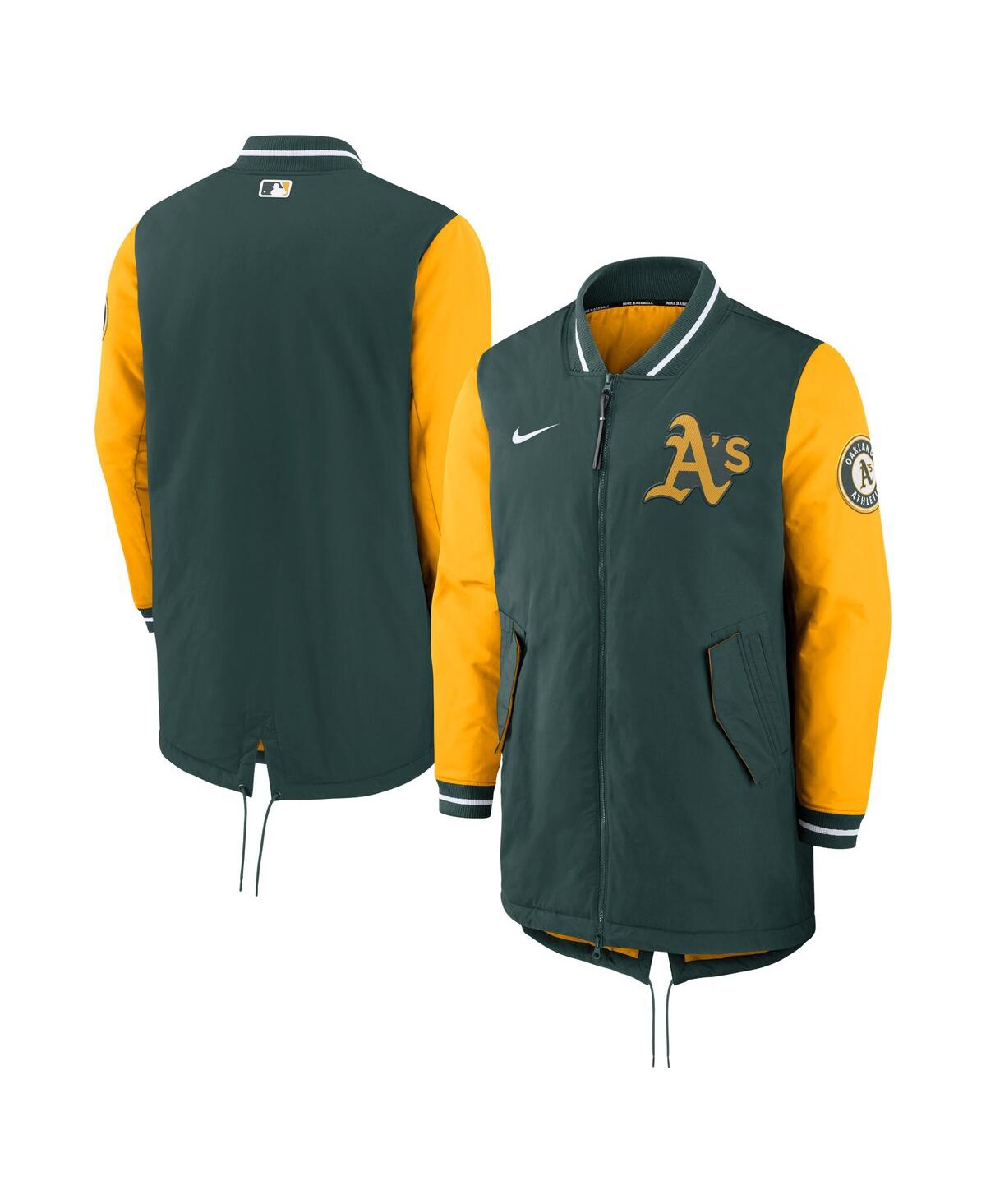 Nike Men's  Green Oakland Athletics Authentic Collection Dugout Performance Full-zip Jacket