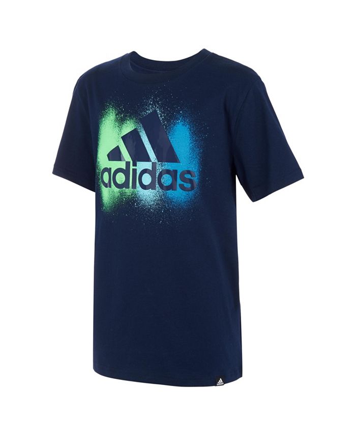 adidas Big Boys Short Sleeve Chest Graffiti T-shirt - Macy's