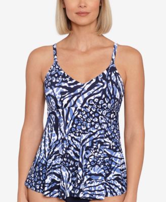 Swim Solutions Women s Printed Underwire Tankini Top Created For Macy s Macy s