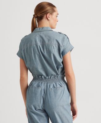 Lauren Ralph Lauren Short-Sleeve Chambray Shirt