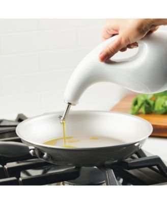 Ceramic EVOO Oil and Vinegar Dispensing Bottle, 24-Ounce